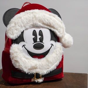 Loungefly Disney Parks SANTA MICKEY Mini Backpack